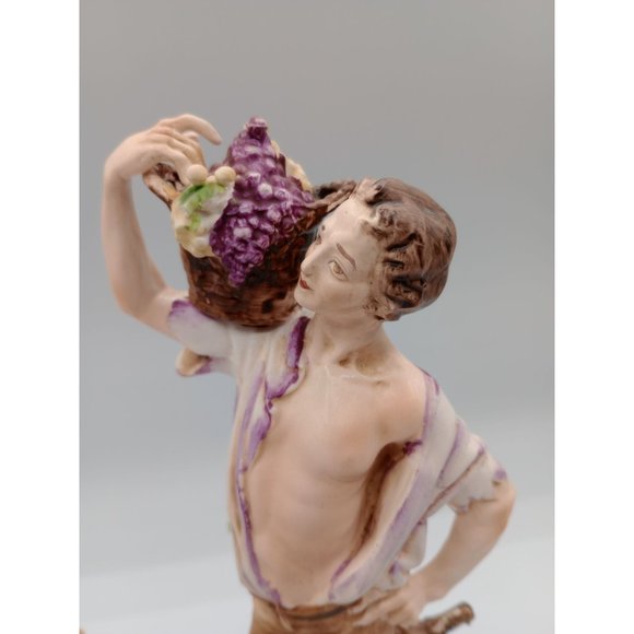 Vintage Rare Capodimonte Giuseppe Cappe Woman with Jug Man With Grapes - Picture 3 of 9